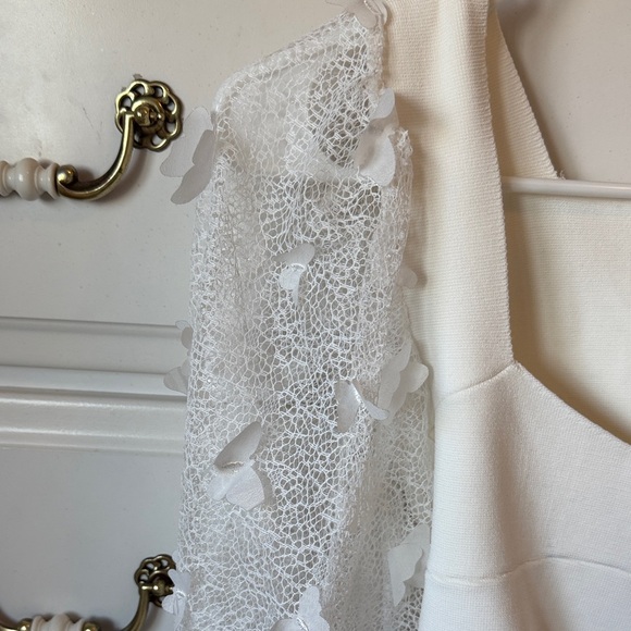 Free People Cream Lace Sleeve Top - Picture 2 of 5